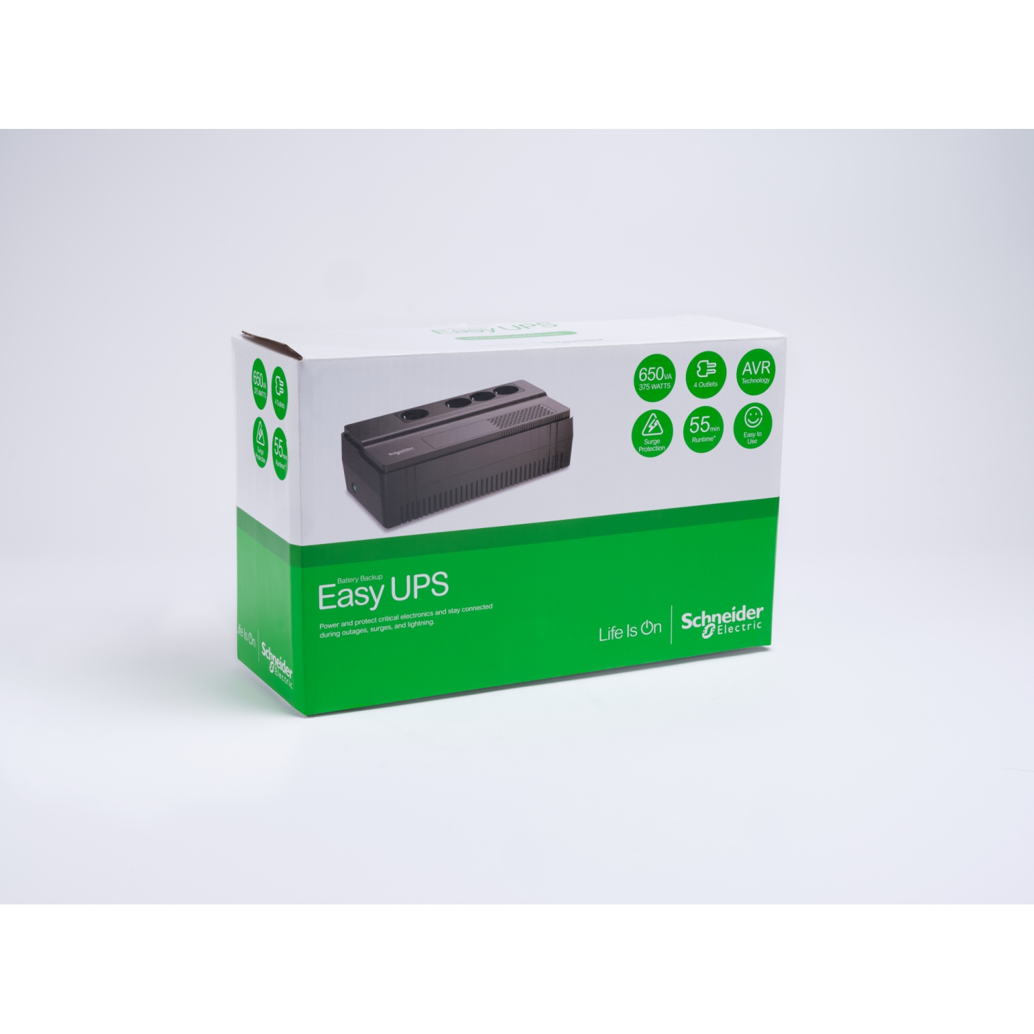 Schneider Electric BVS 650VA 4 Schuko Çıkış Kesintisiz Güç Kaynağı BVS650I-GR