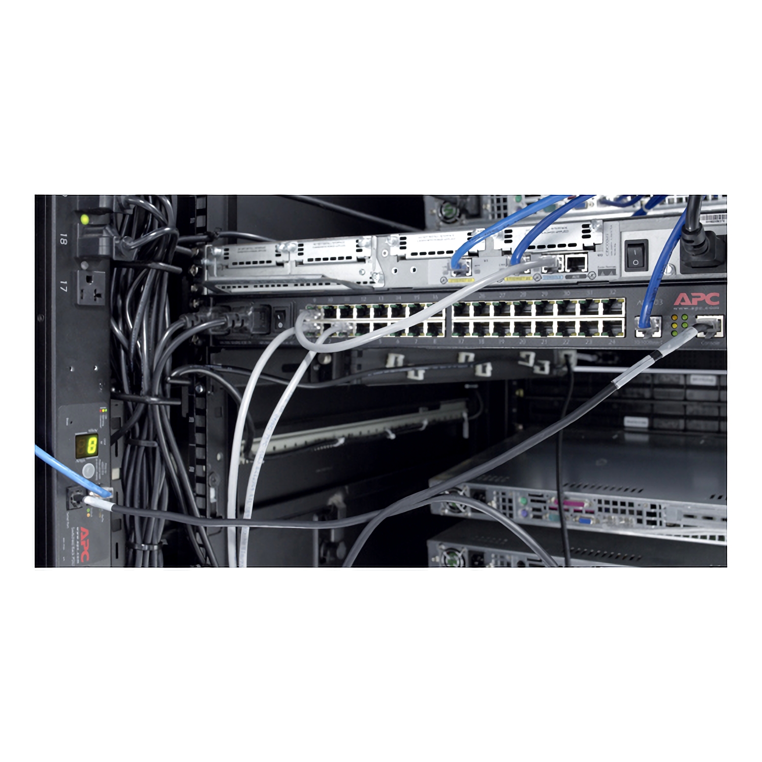 AR8442 Vertical Cable Organizer, 8 Cable Rings, Zero U