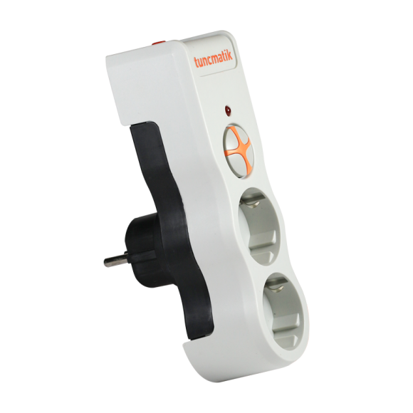Tuncmatik PowerSurge 2 İkili Akım Korumalı Priz – Beyaz
