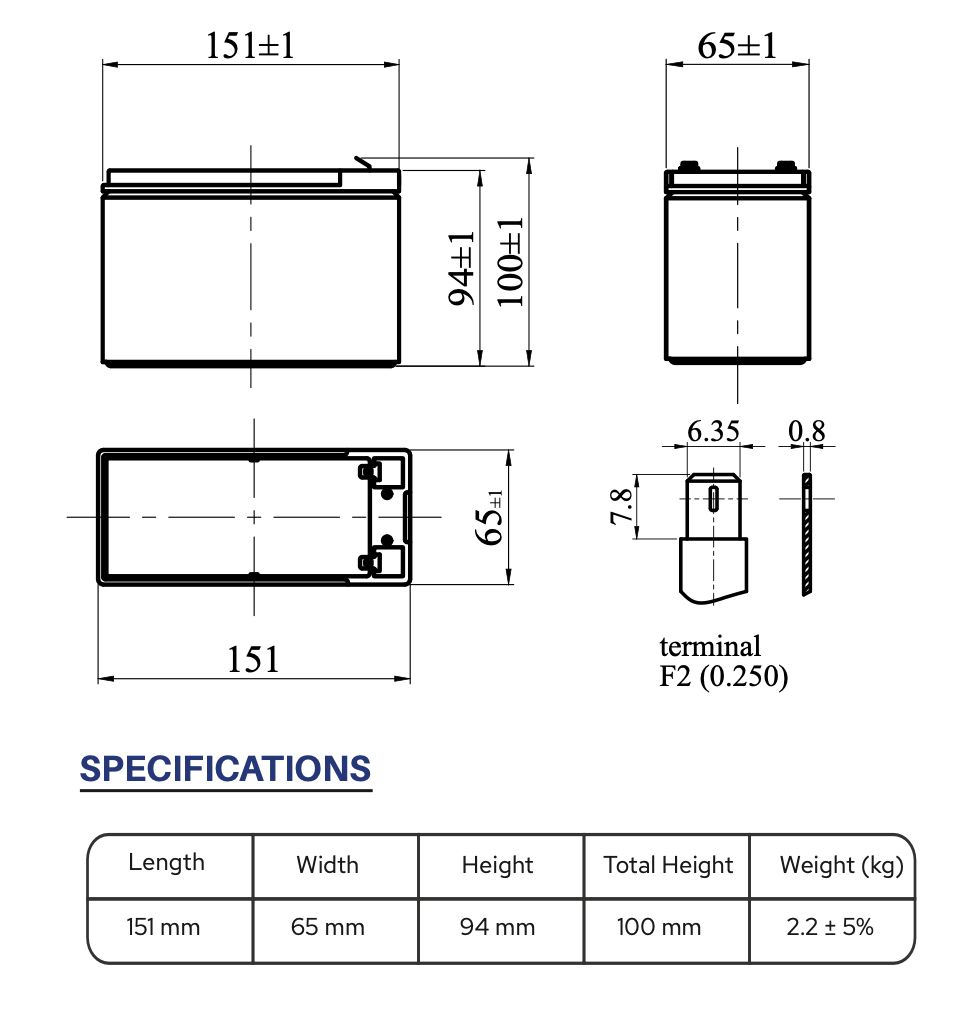 EnerRocket ES 7-12 12V 7Ah VRLA Bakımsız Kuru Akü