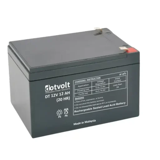 Dotvolt DT 12V 12Ah VRLA Bakımsız Kuru Akü